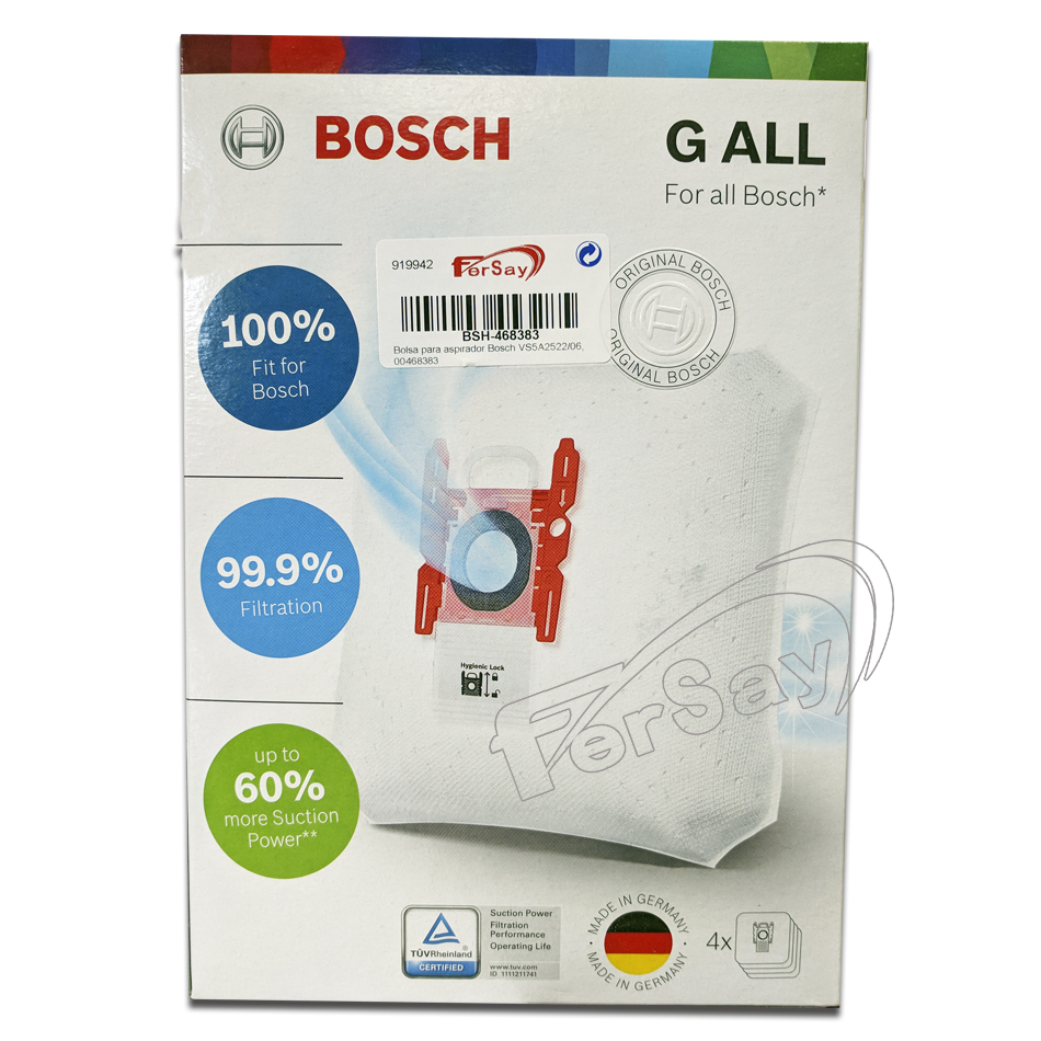 Bolsa aspirador Bosch VS5A2522/06 - BSH468383 - BOSCH