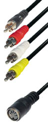 4RCA M - DIN H 5P 180 1,5m