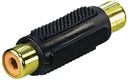 ADAPTADOR RCA H - RCA H DORADO