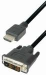 HDMI M 19PIN - DVI M 18+1 NEGRO 2M