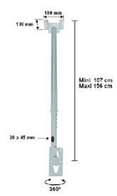 BRAZO (TECHO) PARA 2 SOPORTES PANTALLAS LCD-PLASMA  PLB1,PLB2,PLB3,PLB4