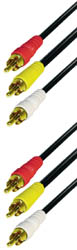 Cable conexion 3 RCA macho a RCA macho, 2 metros. - EV12G - TRANSMEDIA