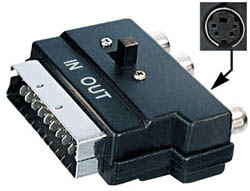ADAPTADOR EUROCONECTOR A 3xRCA (IN-OUT)+HOSIDEN
