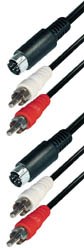 2x HOSIDEN 4P+2xRCA M 2m