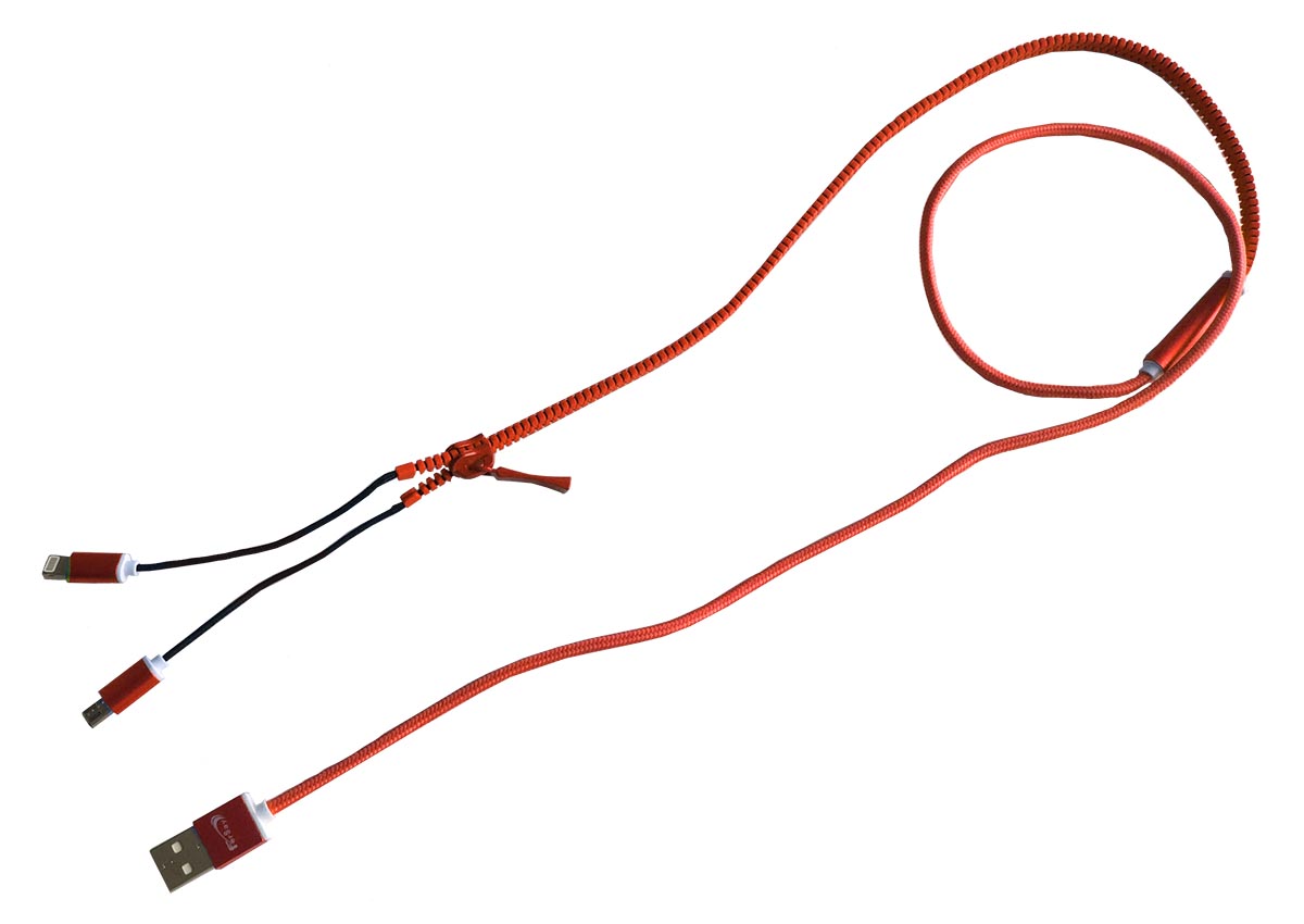 Cable carga y datos Iphone 6 y android rojo - FERSAYC2500R - FERSAY