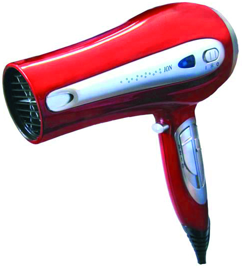 SECADOR DE PELO FERSAY CON IONIZADOR, 2200 W, ROJO .