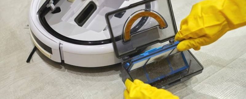 Limpieza filtro robot aspiradora