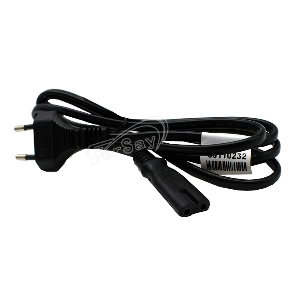 PWRCORD SAFE EU 1.5M 2x0.5W/PLUG LBL PKG - 30110232 - TOSHIBA