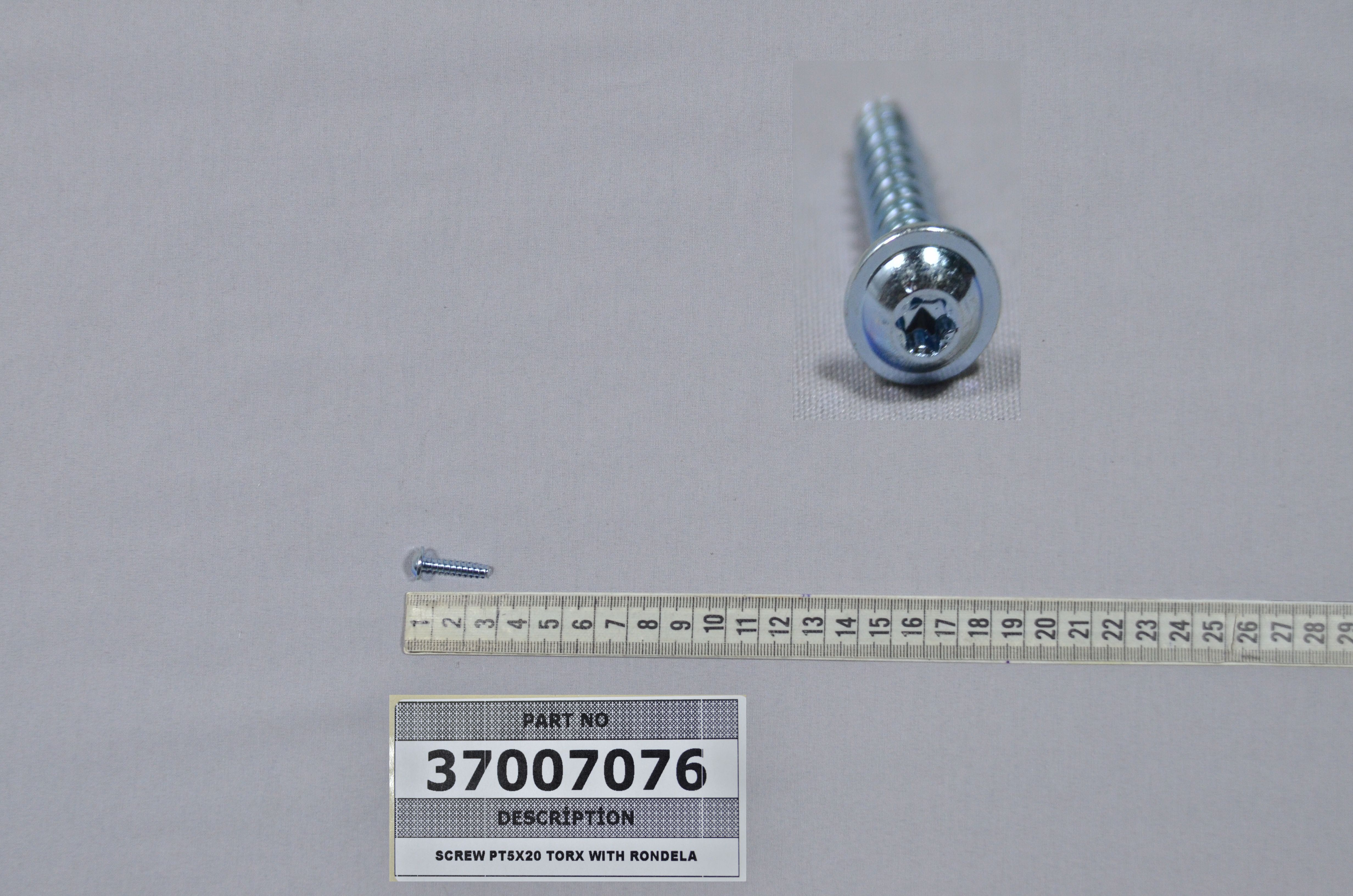 SCREW PT5X20 TORX WITH RONDELA - 37007076 - OK