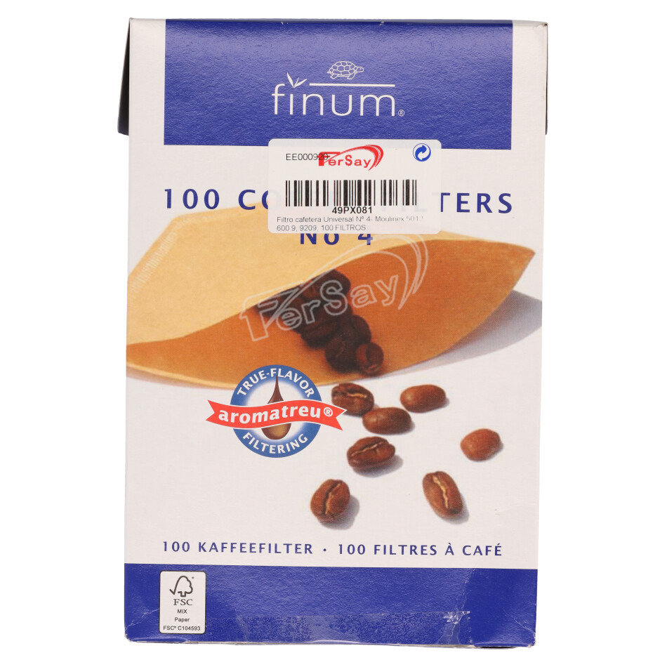 FILTRO CAFETERA UNIVERSAL MOULINEX 49PX081 - 49PX081 - MOULINEX