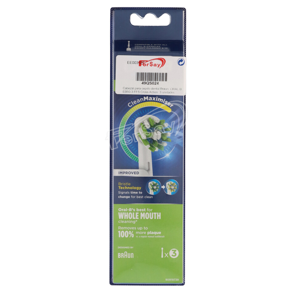 Recambio cepillo Braun Oral B EB50-3 - 49QS024 - BRAUN
