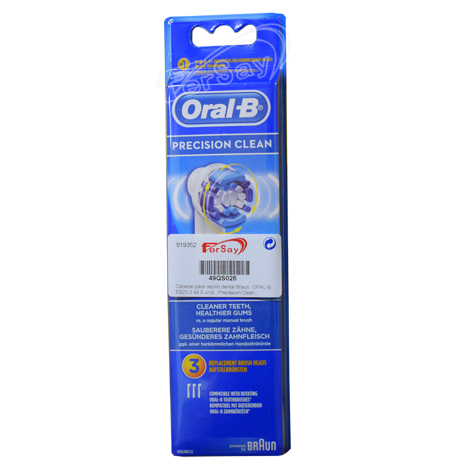 Recambio cepillo Braun Oral B EB20-3 - 49QS026 - BRAUN