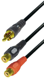 Rca macho a 2rca hembra 0,2m dorado - EA121EG - TRANSMEDIA