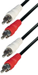 Cable conexion 2 rca macho a 2 rca macho 1,5 m - EA3 - TRANSMEDIA