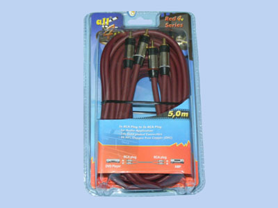 Cable 2rca macho - 2RCA macho 5m HQ E-BRA3-5 - EBRA35 - TRANSMEDIA