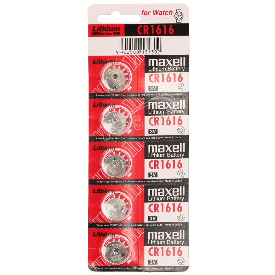 Pila litio CR1616 Maxell 5 unidades - ECR1616 - MAXELL