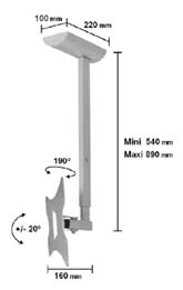 Soporte techo LCD 10-30" hasta - ESOPORTELCD404 - *