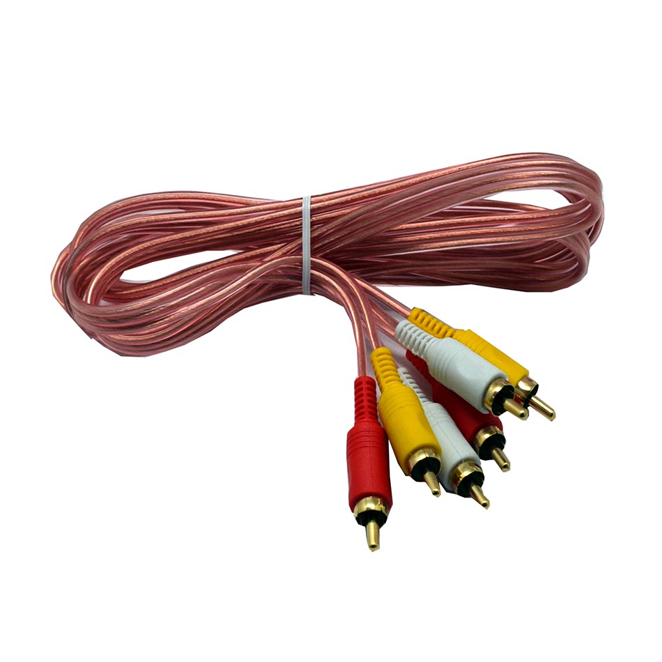 Cable conexion 3 RCA macho a RCA macho, 2 metros. - EV12GFY - FERSAY