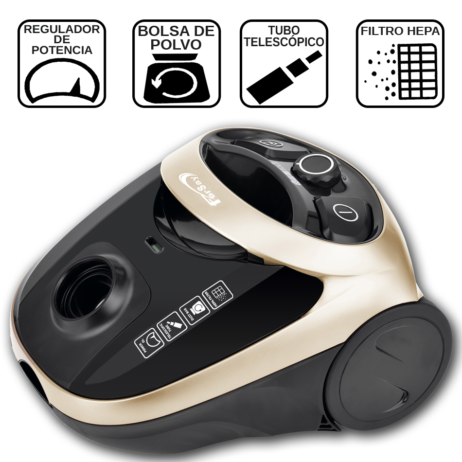 Aspirador con bolsa 800w y 5 metros de cable - FERSAYASP3005D - FERSAY