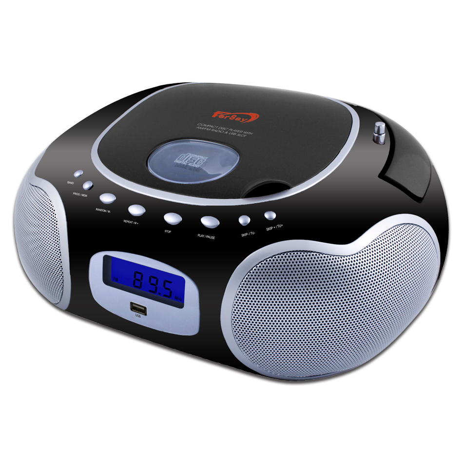 Radio Cd portatil con Usb color negro RC321 - FERSAYRC321 - FERSAY