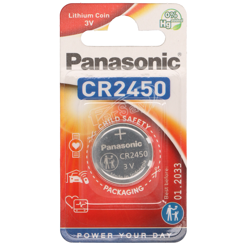 Pila de boton litio CR2450 - PCR2450 - PANASONIC
