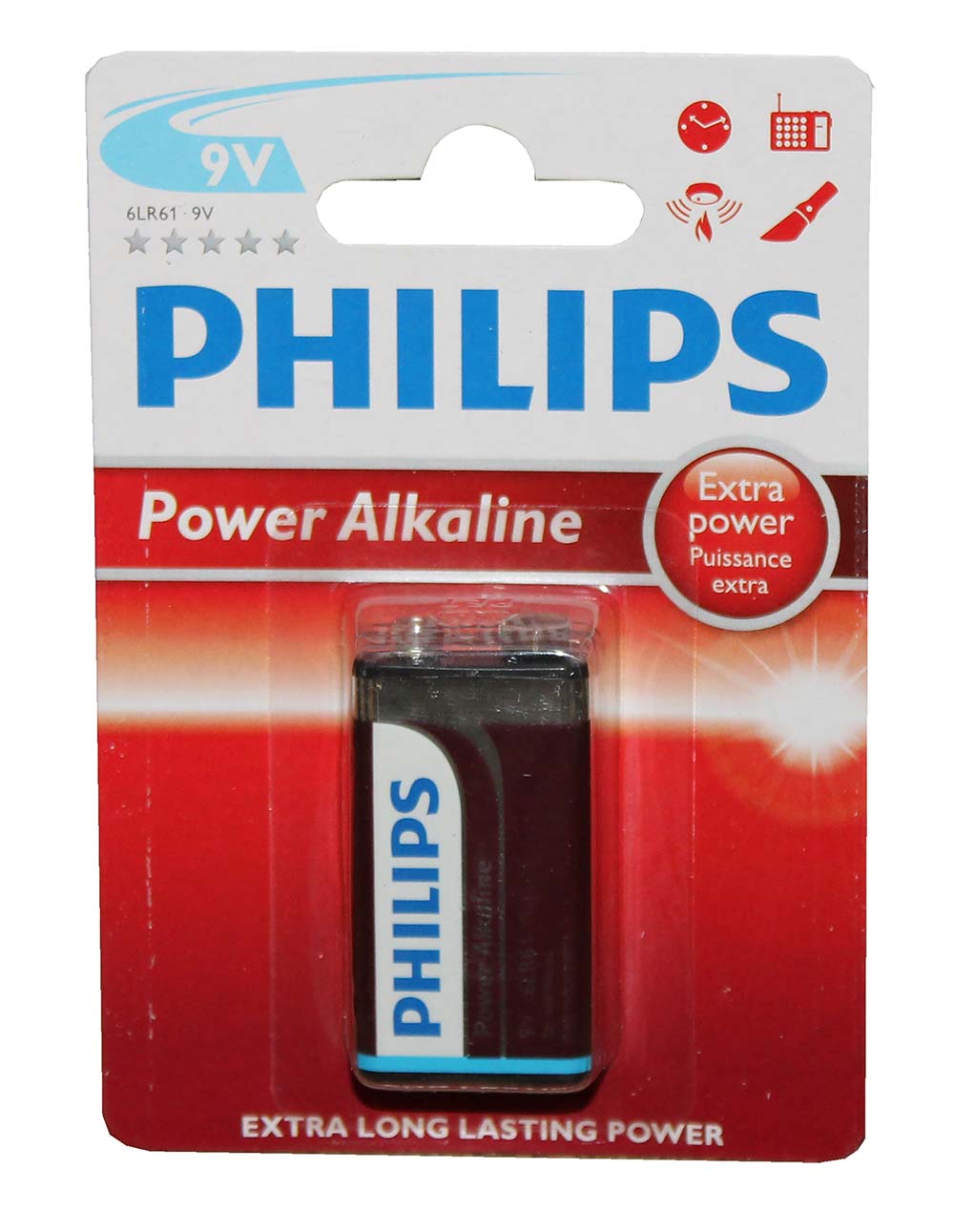 Pila alcalina Philips 9V. - P23383 - PHILIPS