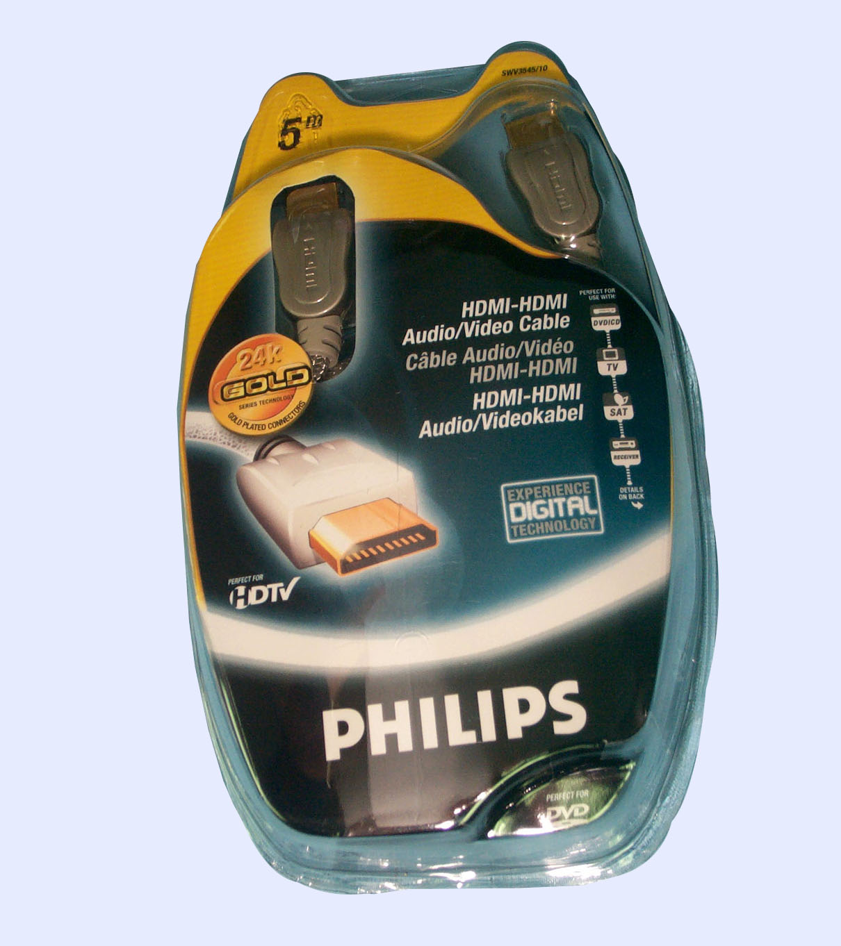 CABLE DE HDMI 19P MACHO A 19P MACHO 5 METROS - SWV354510 - PHILIPS