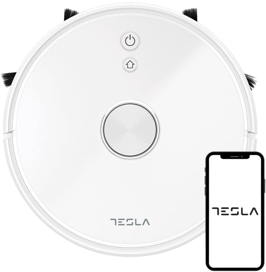 Robot aspirador marca Tesla, modelo: VCR600W, color blanco - VCR600W - TESLA