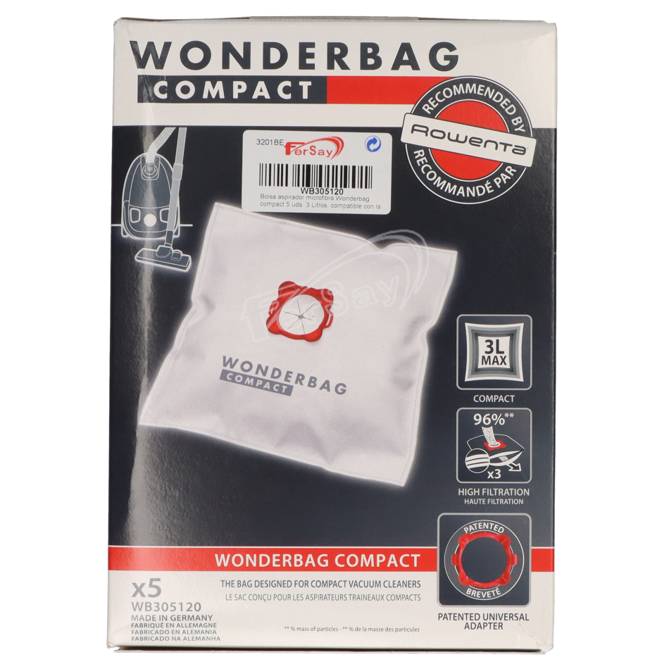 BOLSA ASPIRADOR WONDERBAG COMPACT 5 UNDS - WB305120 - WONDERBAG